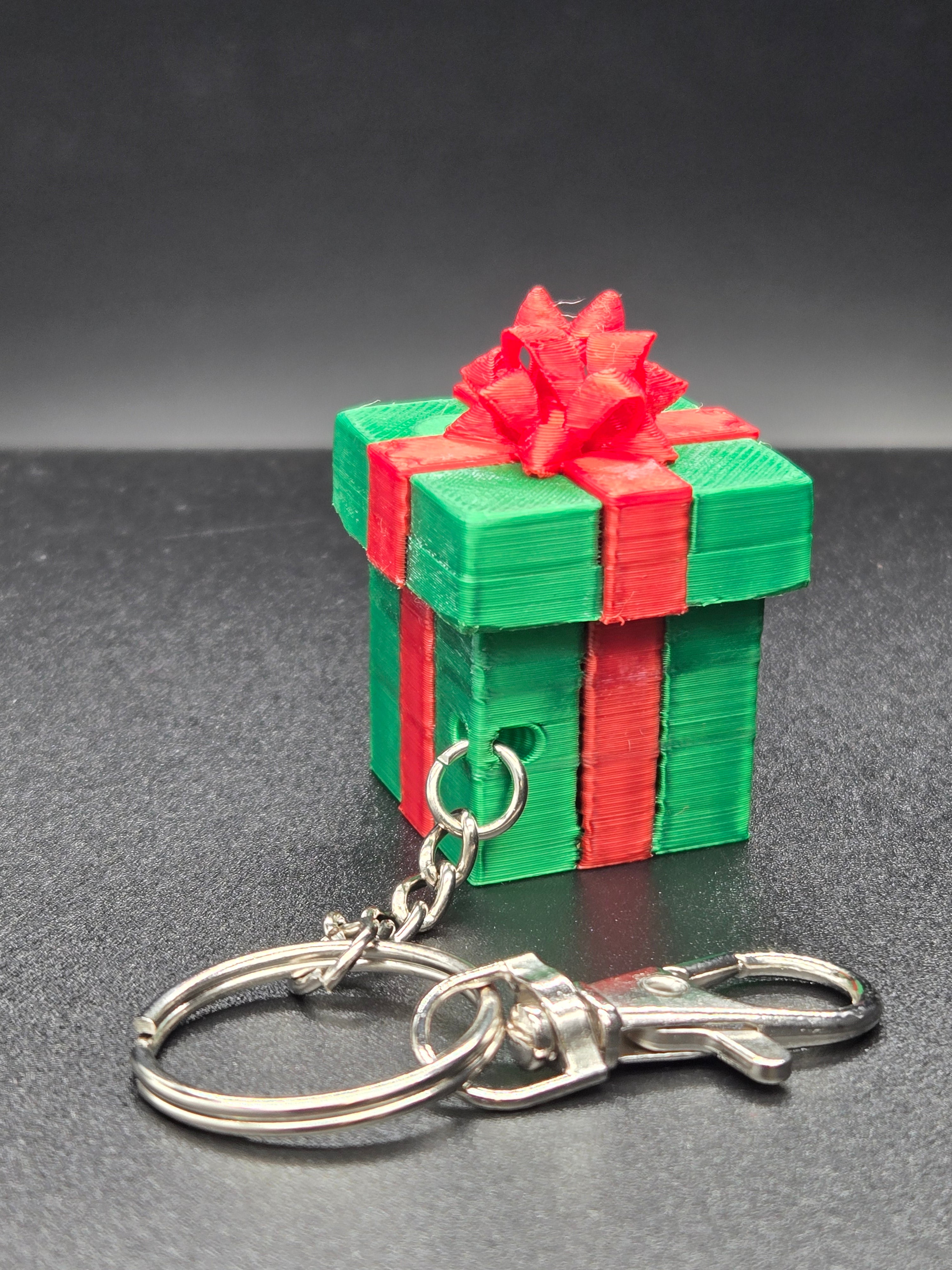 Christmas Present Clicker Key Chain