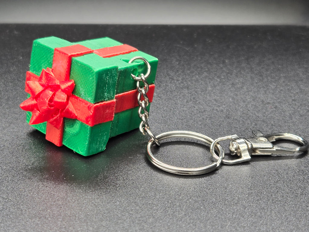 Christmas Present Clicker Key Chain