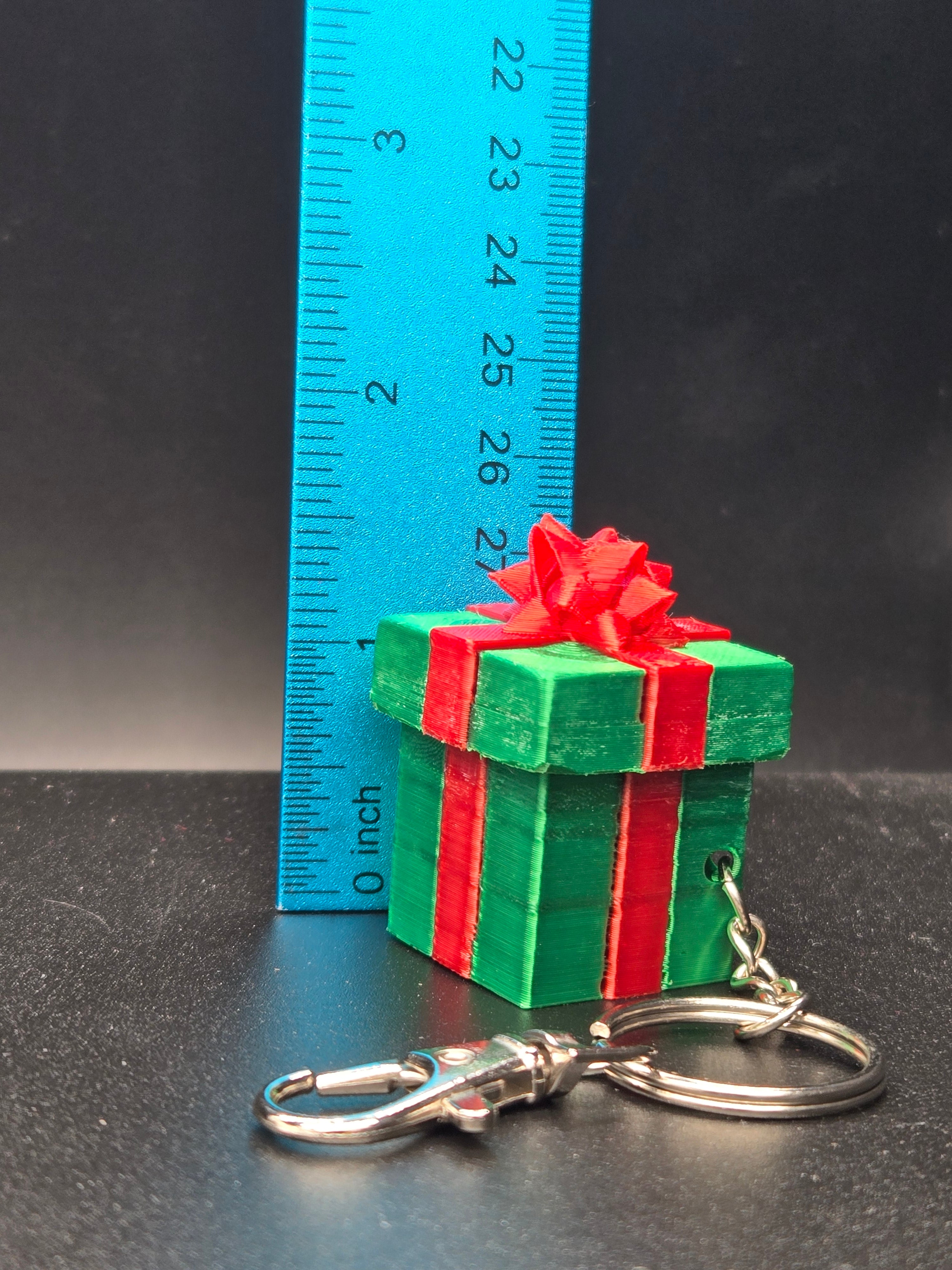 Christmas Present Clicker Key Chain