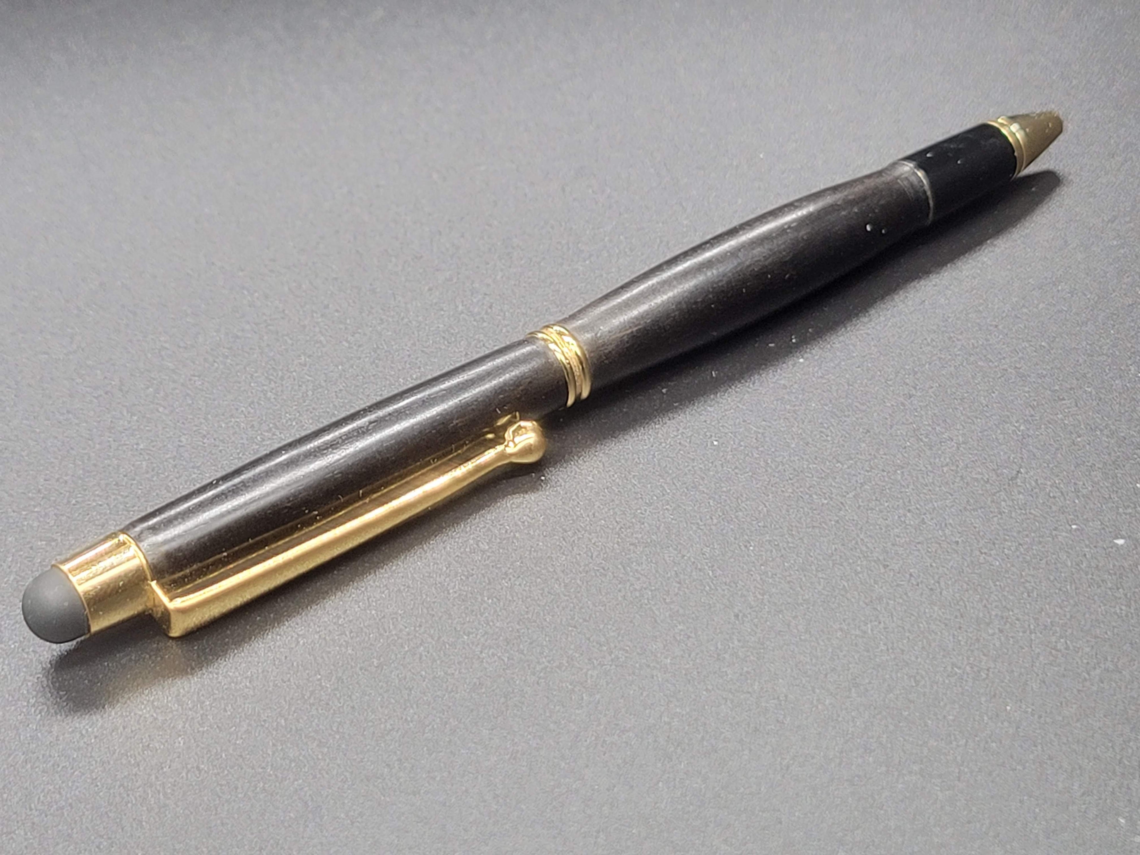 Stylus Twist Gold Pen – Black Acrylic