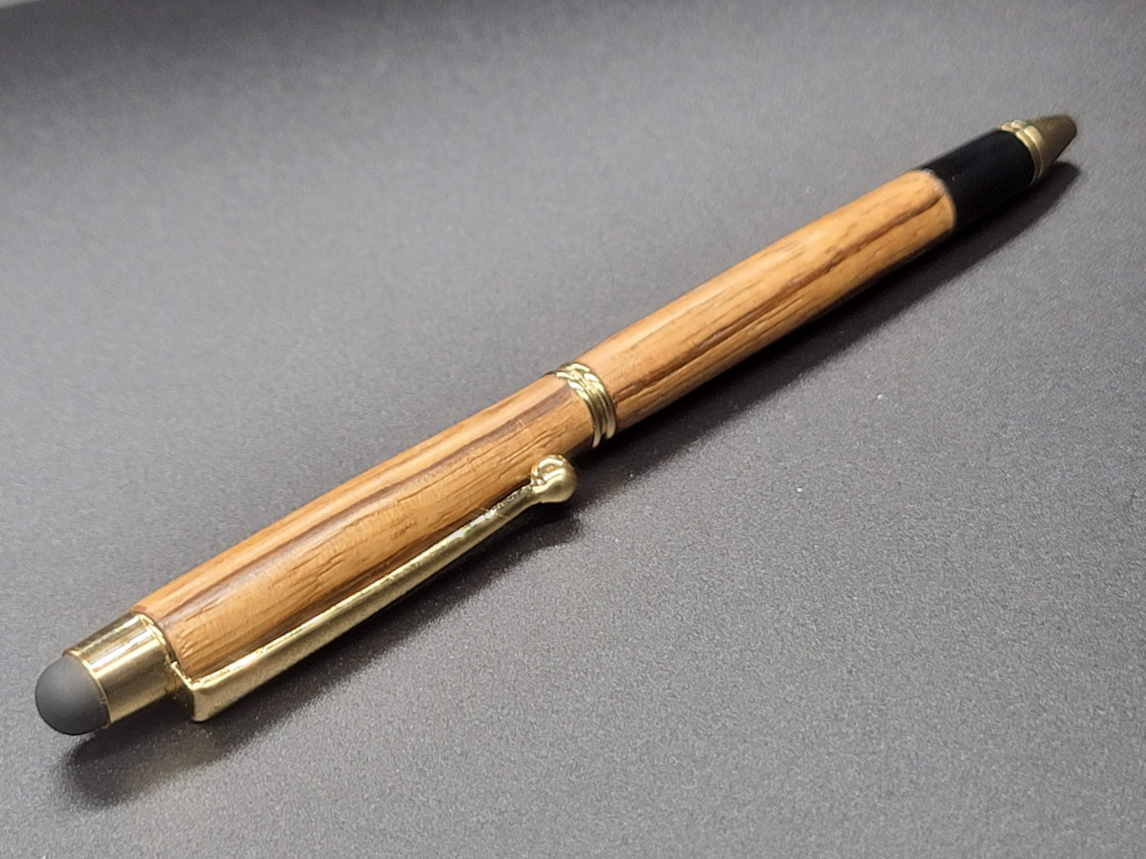 Stylus Twist Gold Pen – Marble Wood