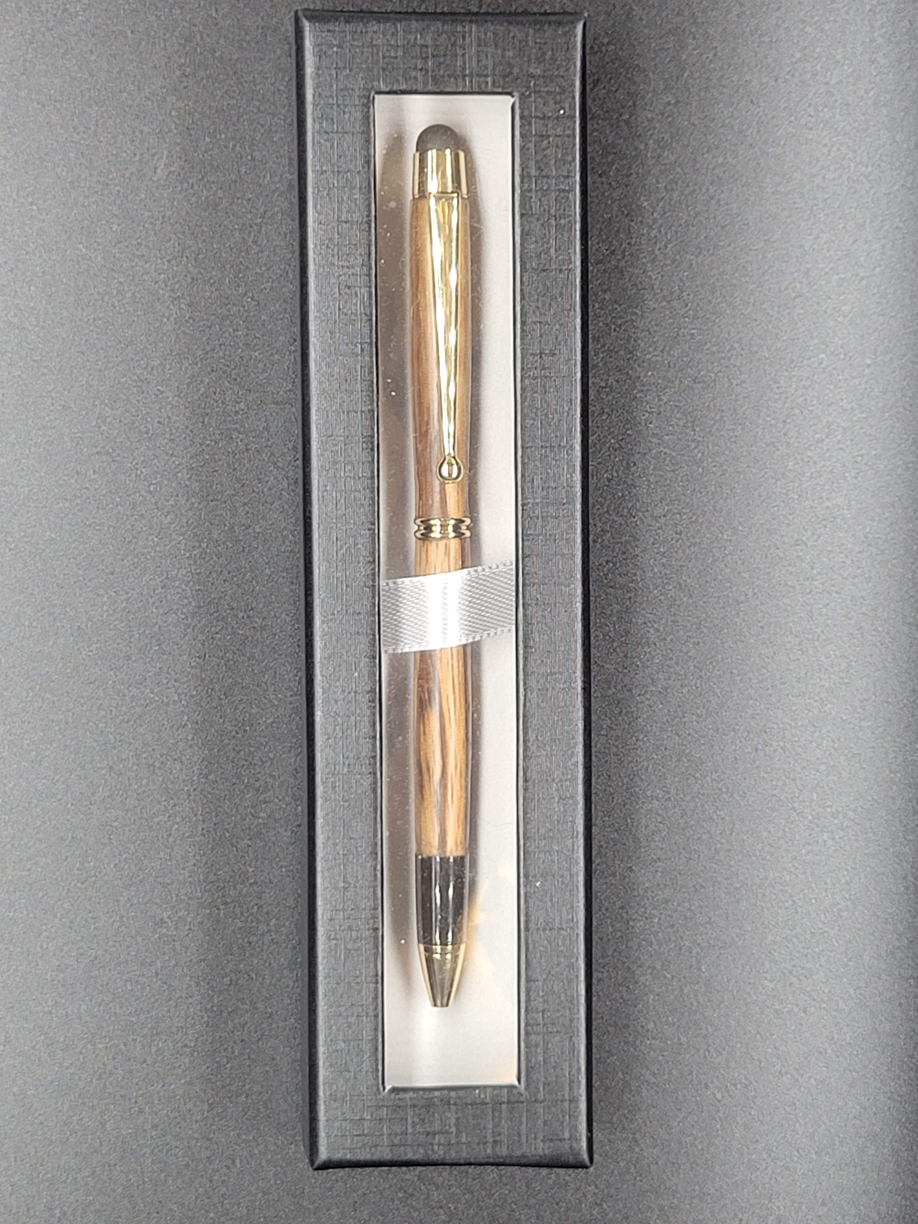 Stylus Twist Gold Pen – Marble Wood