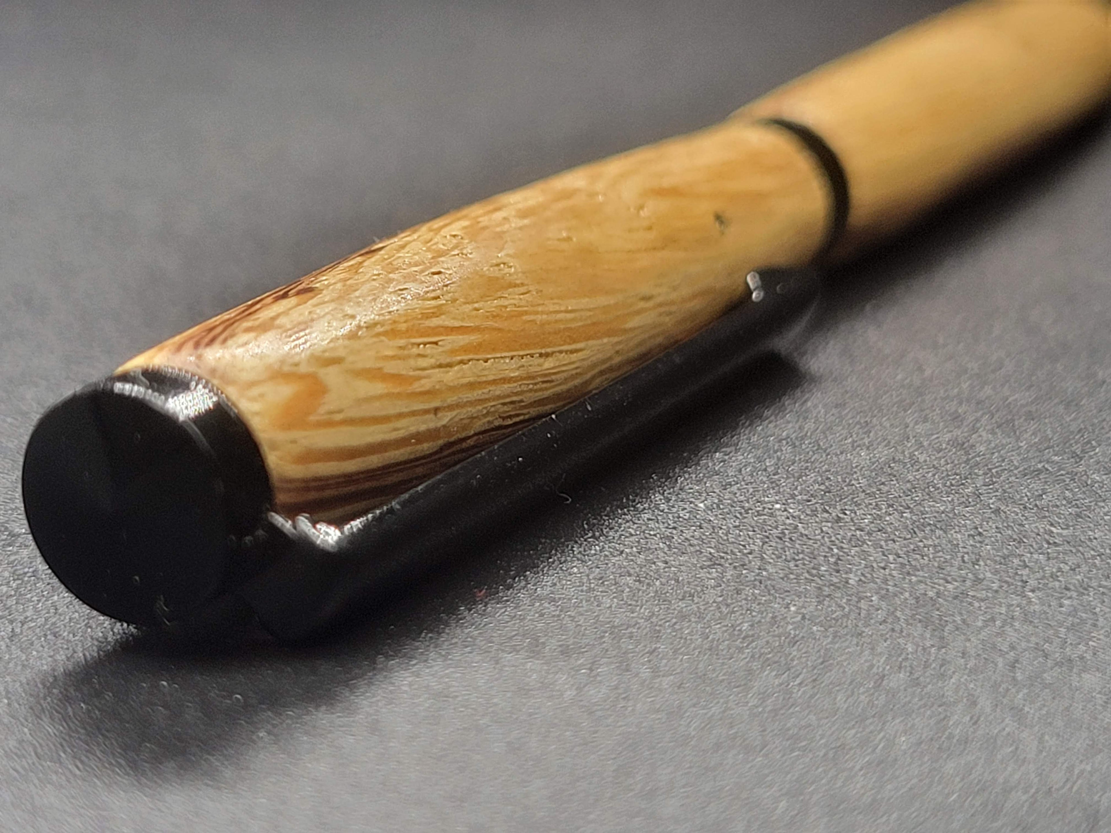 Slimline Black Chrome Pen – Marble Wood