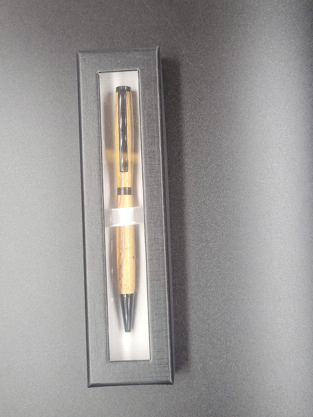 Slimline Black Chrome Pen – Marble Wood