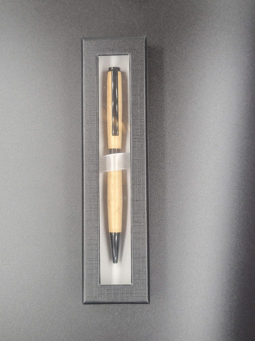 Slimline Black Chrome Pen – Birdseye Maple