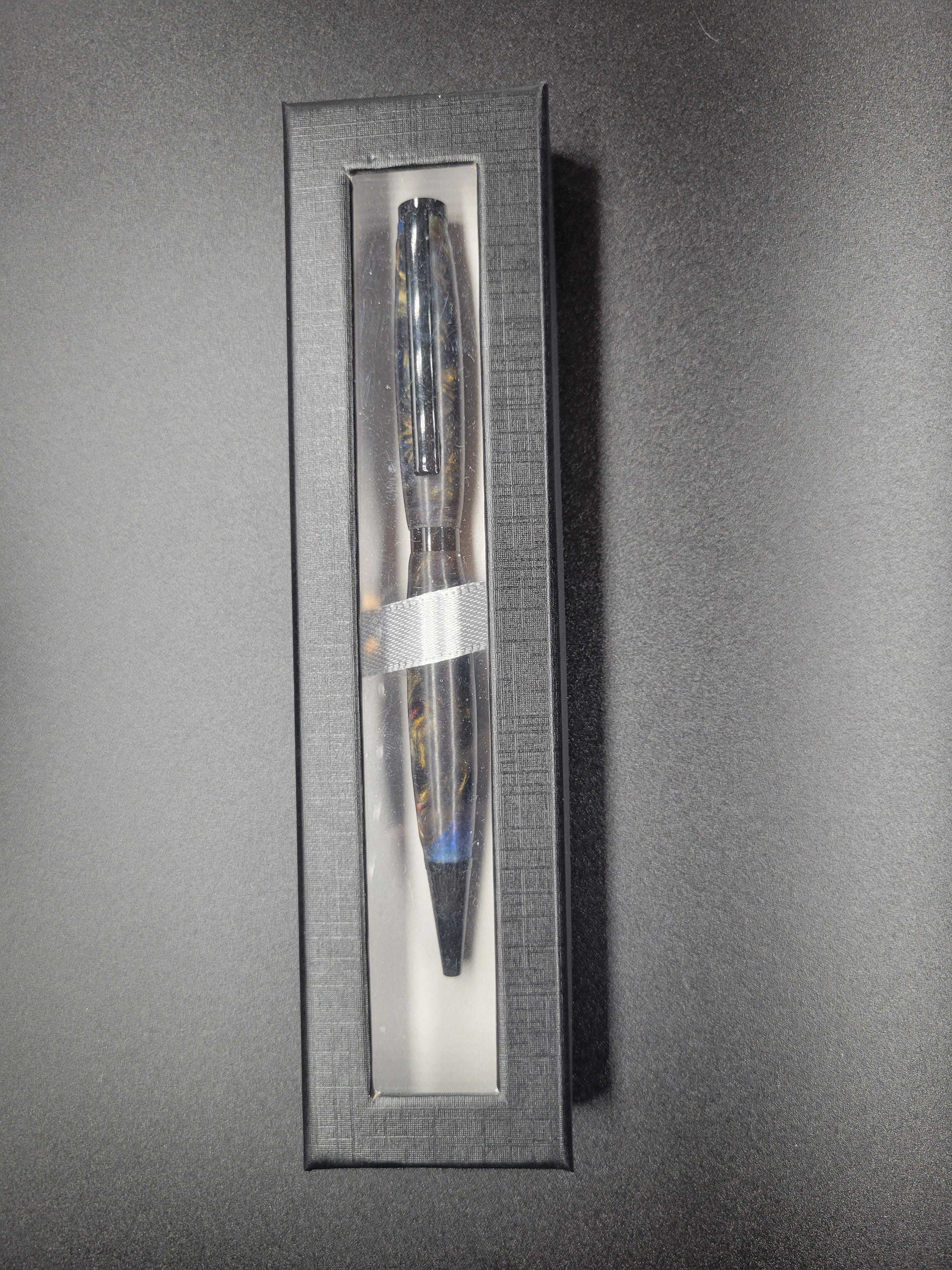 Slimline Black Chrome Pen – Starry Night Acrylic