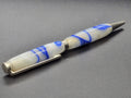 Slimline Brushed Satin Pen – Blue Swirl Acrylic