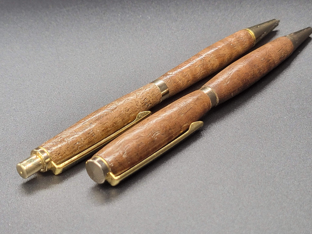 Slimline Gold Pen & Pencil Set – Walnut