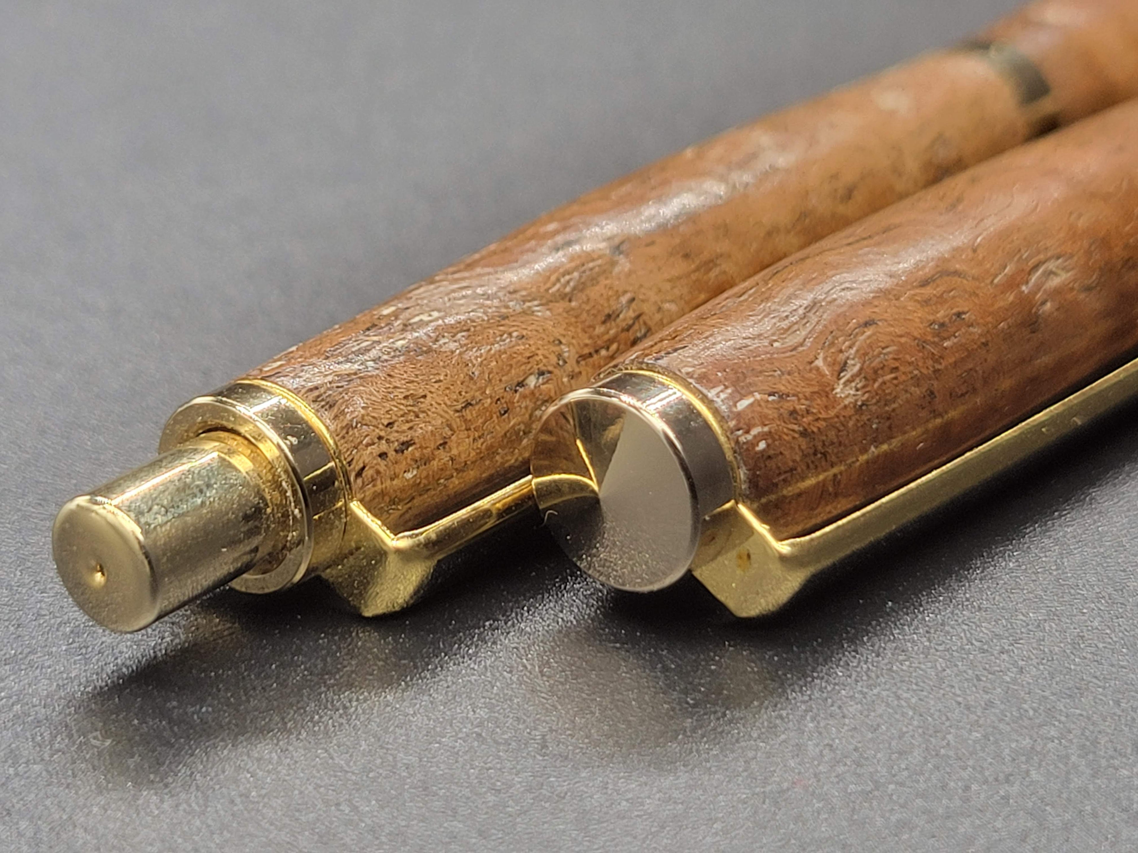 Slimline Gold Pen & Pencil Set – Walnut