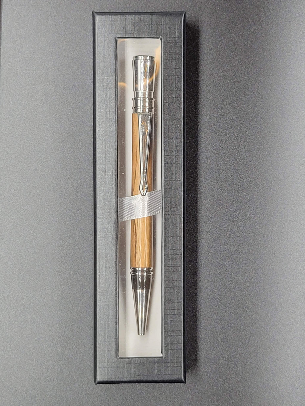 Executive Twist Brushed Satin Pen – Marble Wood