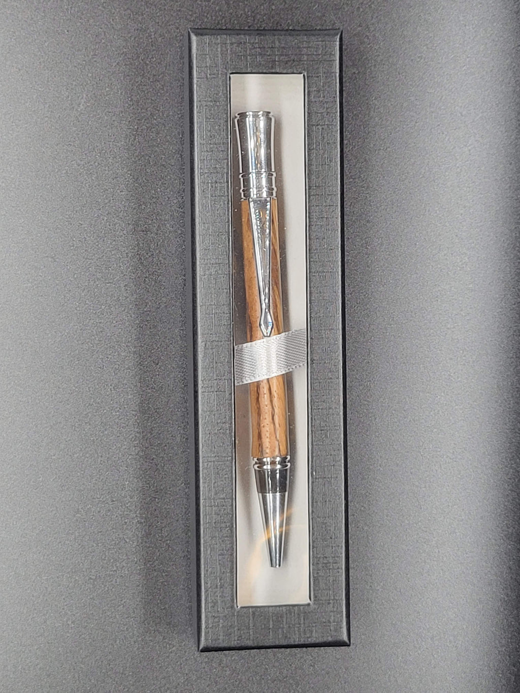 Executive Twist Brushed Satin Pen – Marble Wood