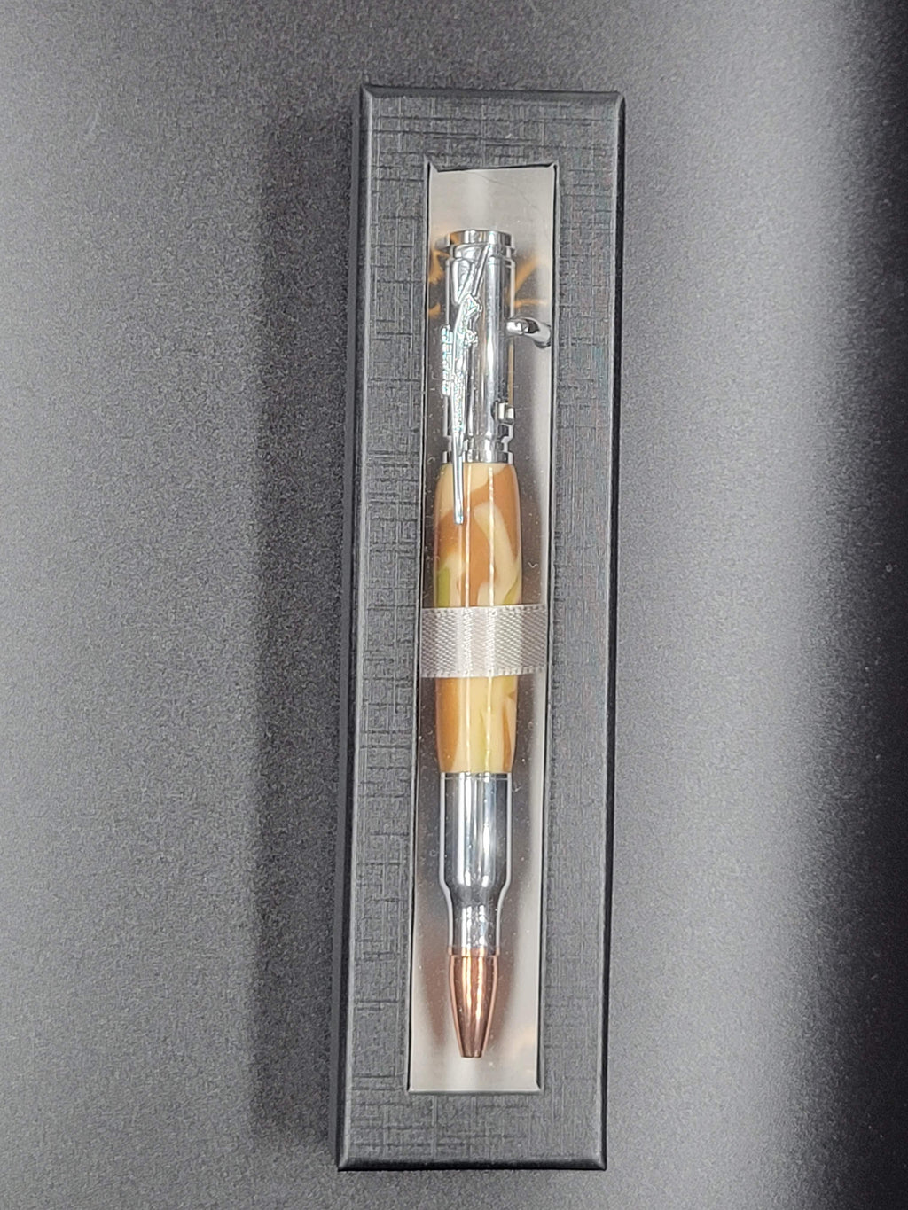Bolt Action .30 Caliber Chrome – Acrylic Desert Camo