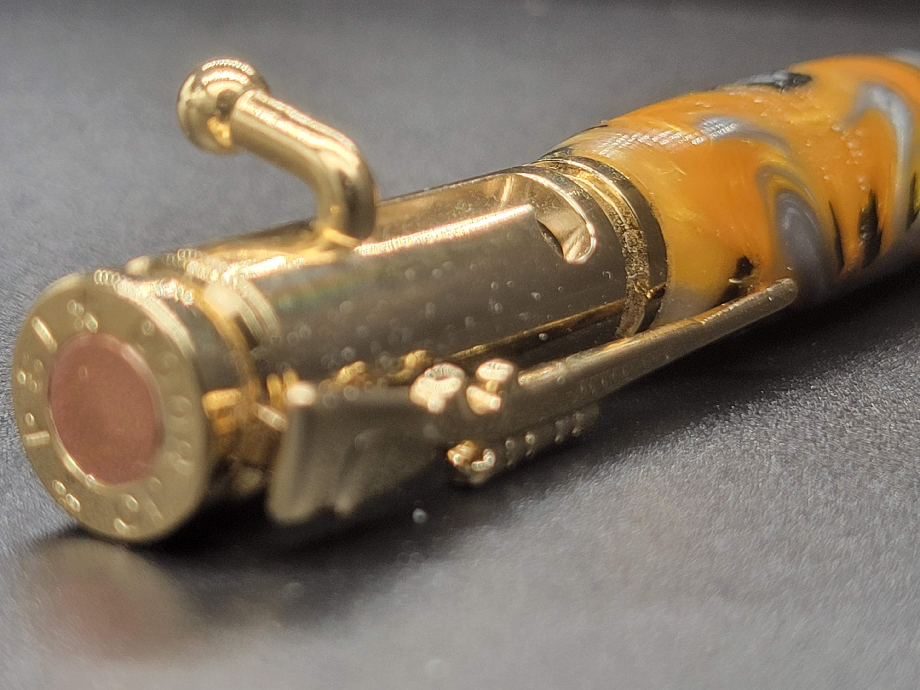 Bolt Action .30 Caliber Antique Brass – Gold, Silver & Black Swirl
