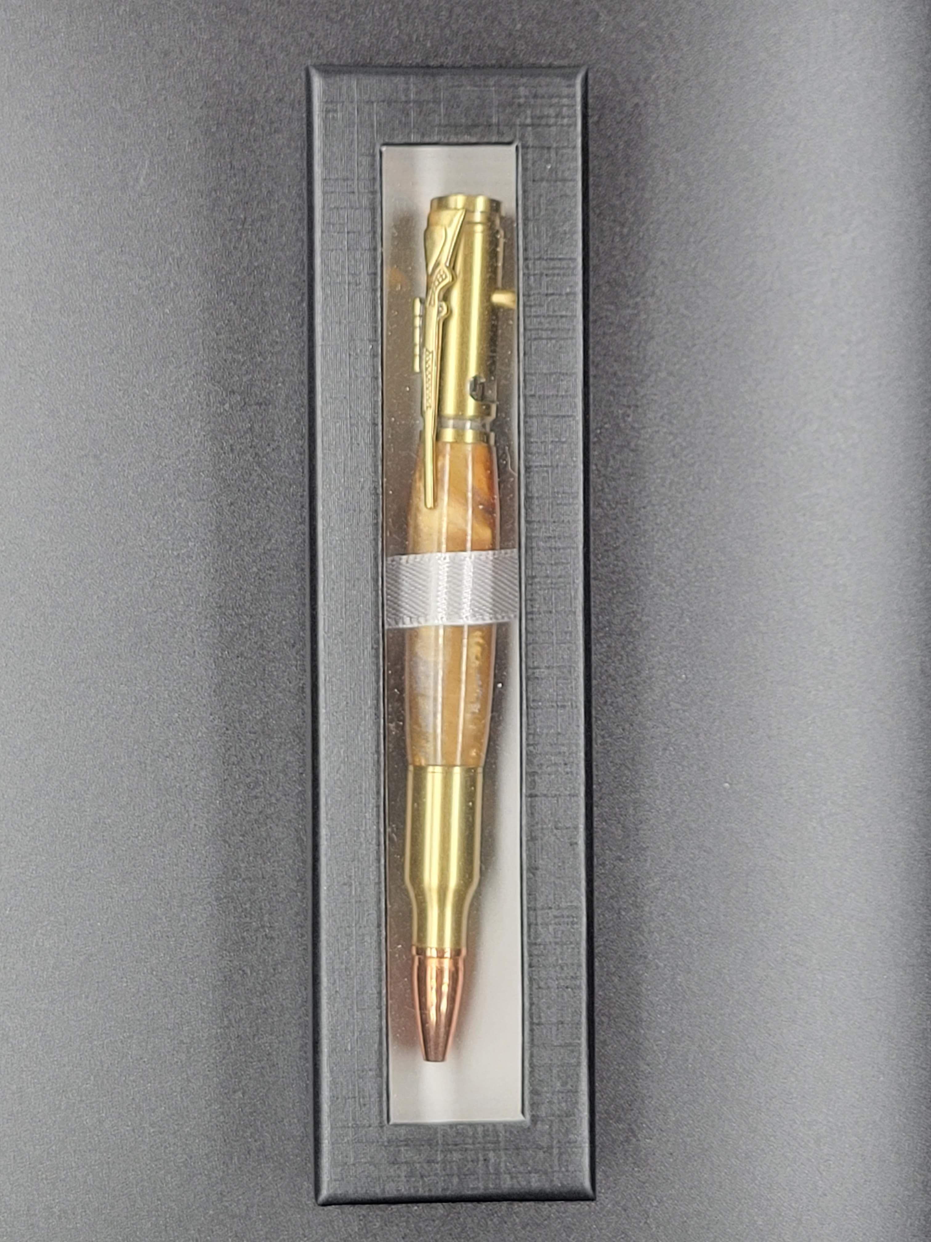 Bolt Action .30 Caliber 24k Gold – Gold-Blue Shimmer