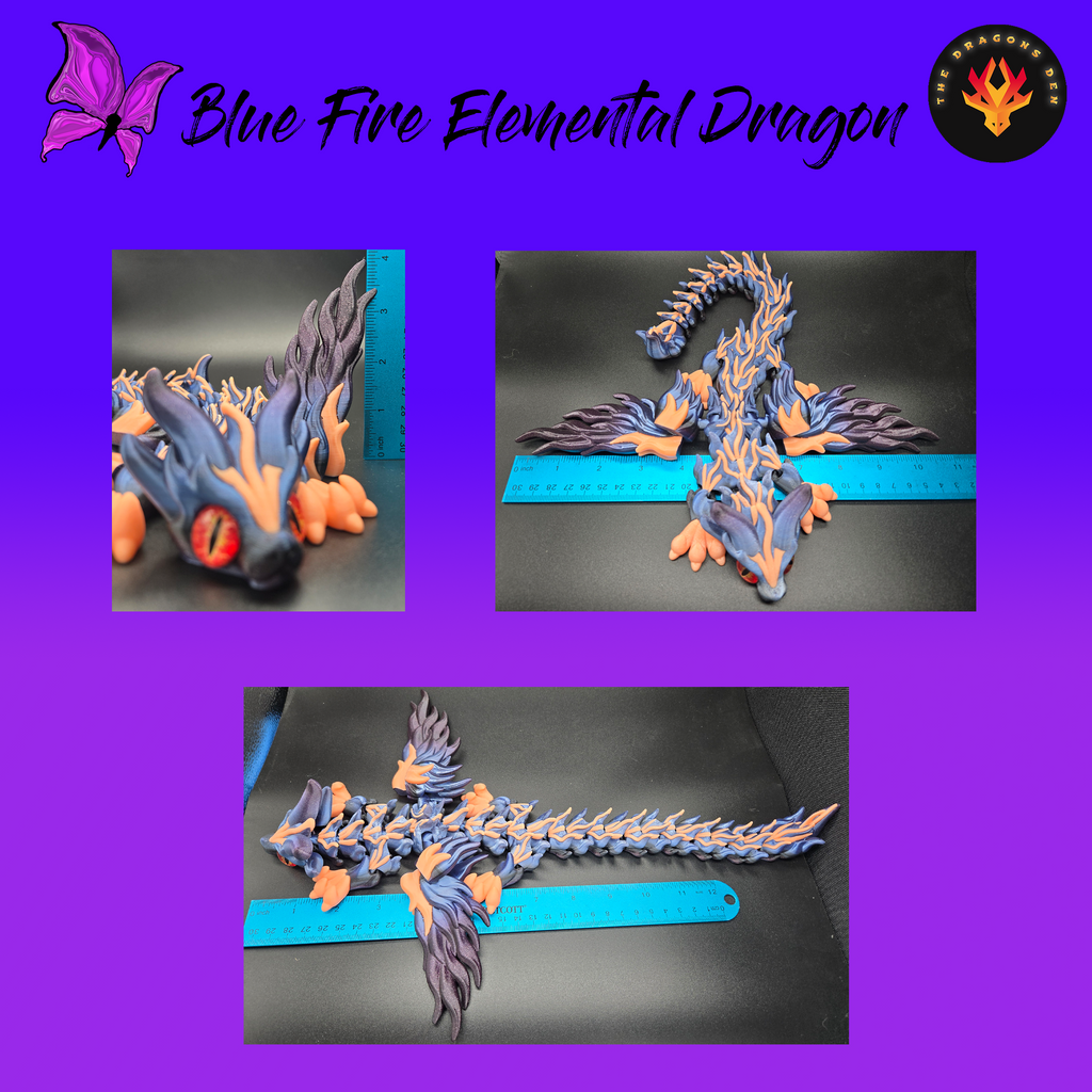 Blue Fire Elemental Dragon